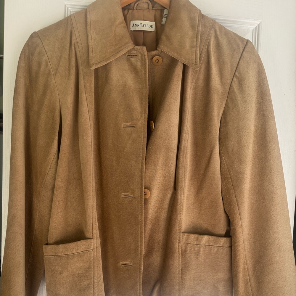 Ann Taylor leather blazer